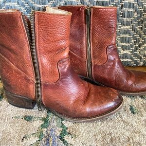 Freebird by Steven Distressed Austin Bootie Boots in Brown Leather Size 7